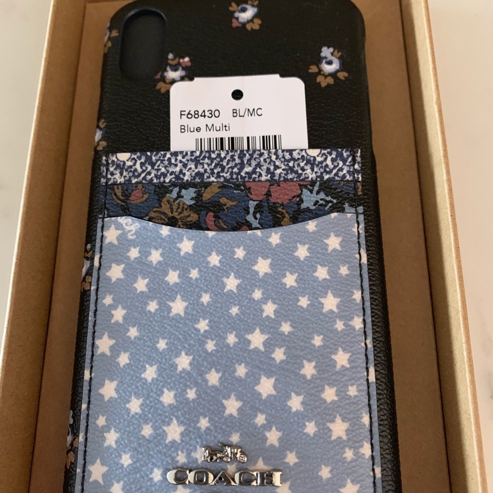 COACH black with multi design iPhone X plus